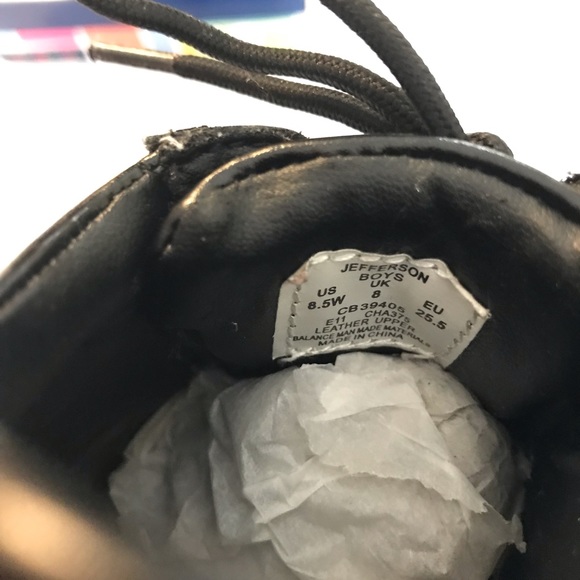 Little Boys 8.5 Wide Black Leather Dress Shoes - Picture 9 of 9